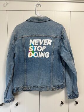 Pacsun Los Angeles denim graphic jacket size M